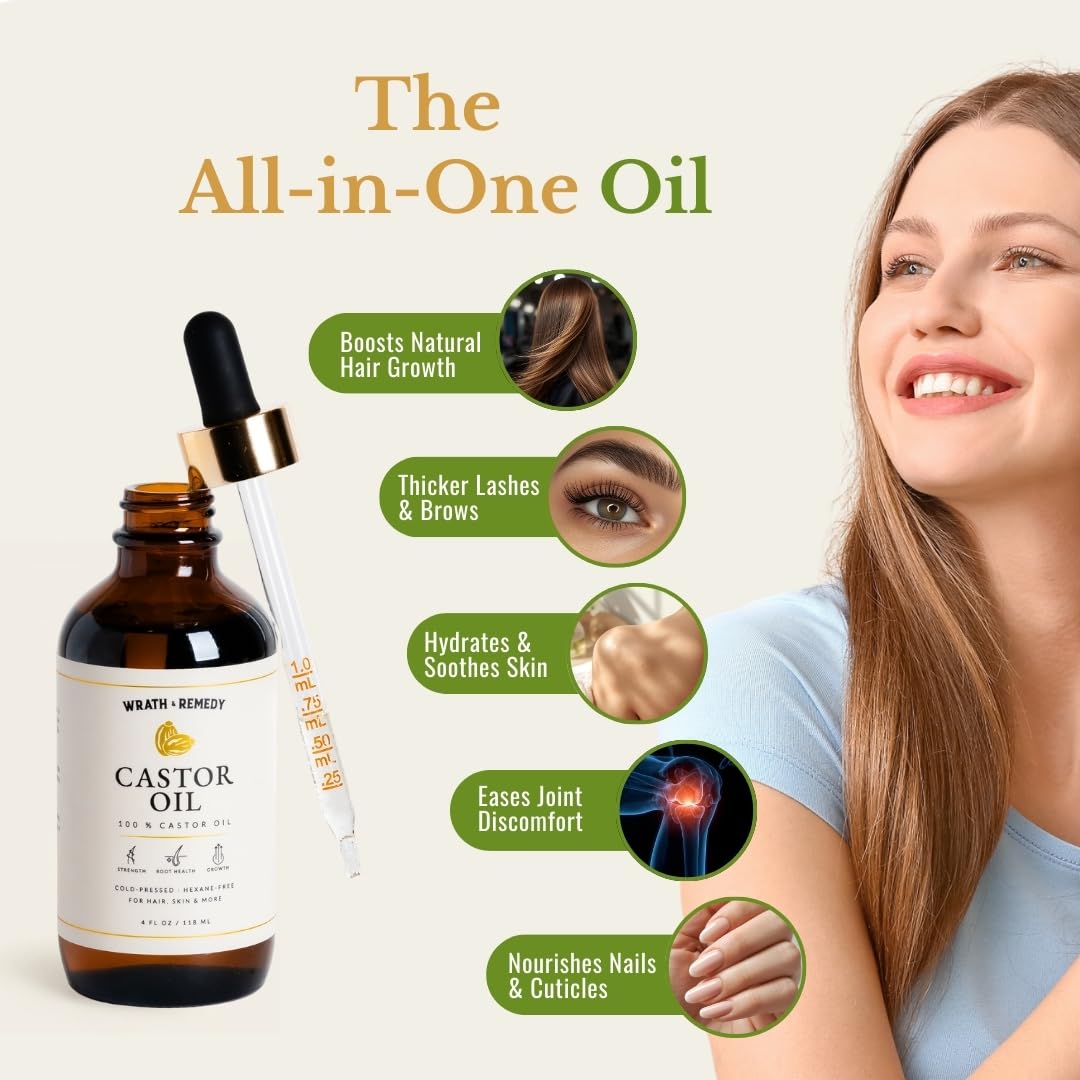 Wrath & Remedy® 100% Pure Organic Castor Oil
