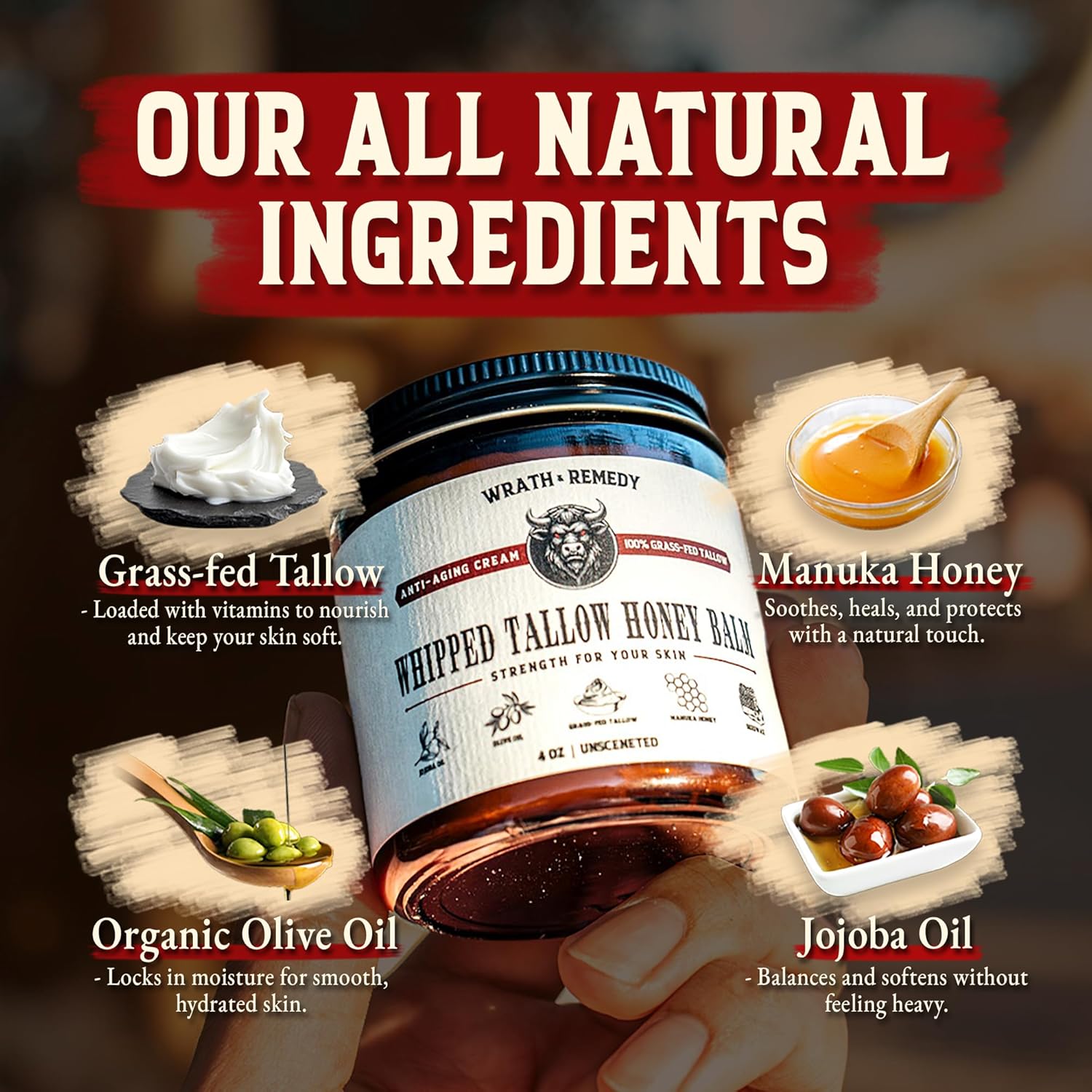 Wrath & Remedy® Whipped Tallow & Honey Balm