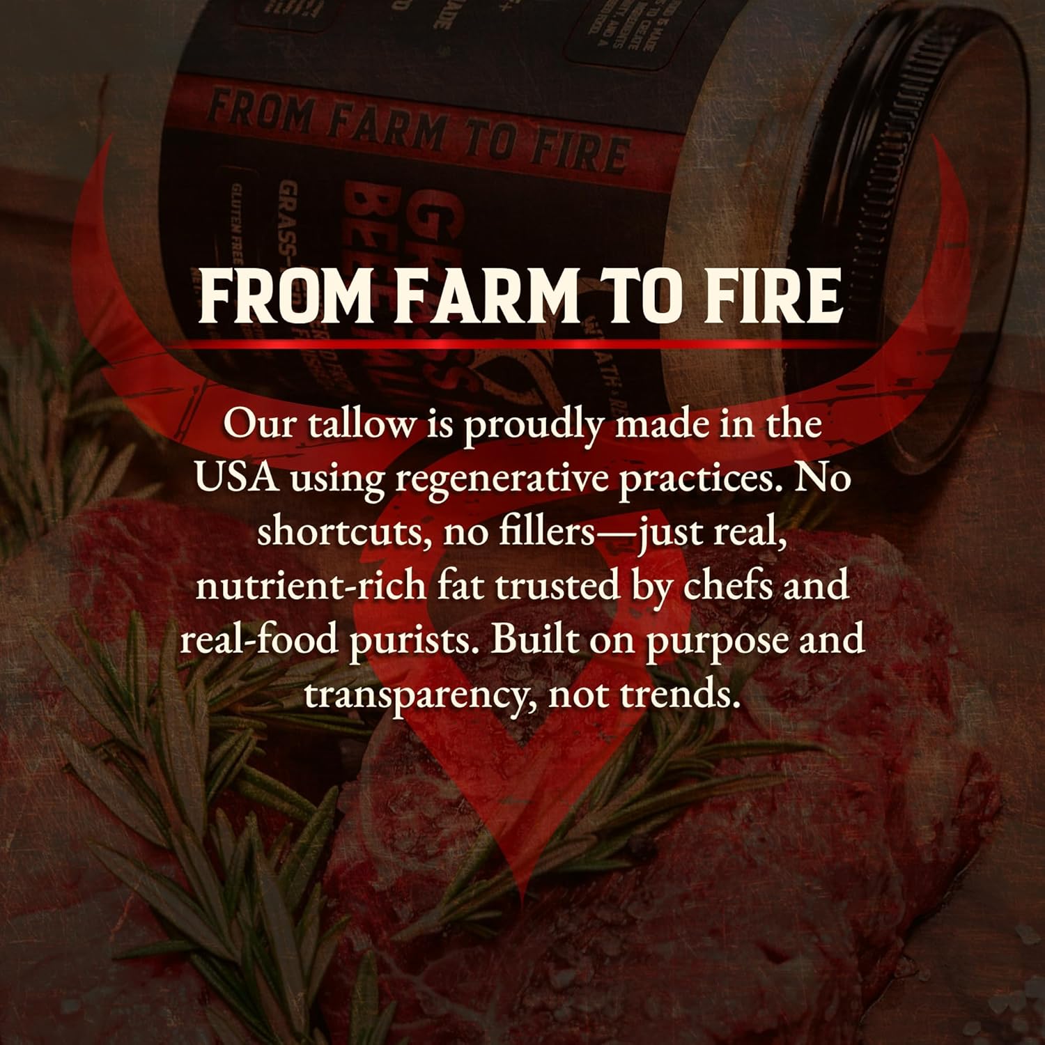 Wrath & Remedy® 100% Grass-Fed Cooking Tallow