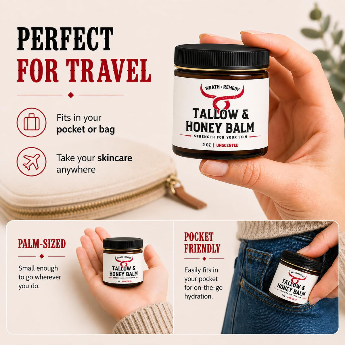 Wrath &amp; Remedy® Tallow &amp; Beeswax Balm - 2oz
